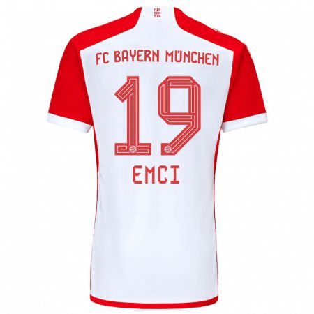 Kandiny Herren Ben Emci #19 Rot-Weiss Heimtrikot Trikot 2023/24 T-Shirt