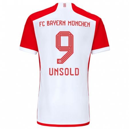Kandiny Herren Samuel Unsold #9 Rot-Weiss Heimtrikot Trikot 2023/24 T-Shirt