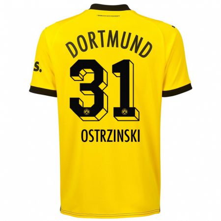 Kandiny Herren Silas Ostrzinski #31 Gelb Heimtrikot Trikot 2023/24 T-Shirt