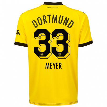 Kandiny Herren Alexander Meyer #33 Gelb Heimtrikot Trikot 2023/24 T-Shirt
