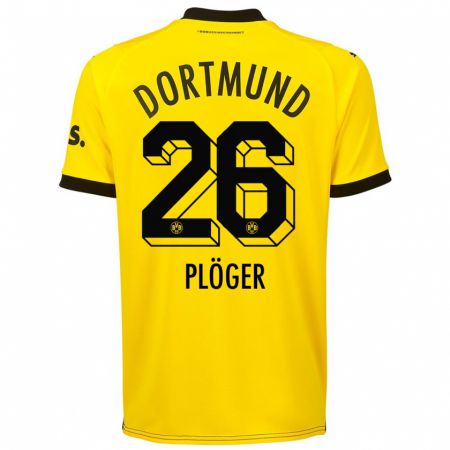 Kandiny Herren Dustin Plöger #26 Gelb Heimtrikot Trikot 2023/24 T-Shirt