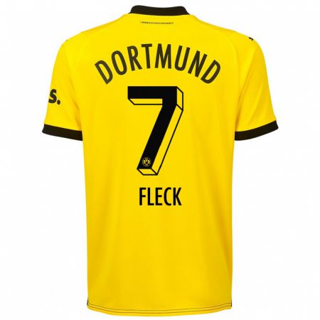 Kandiny Herren Fritz Fleck #7 Gelb Heimtrikot Trikot 2023/24 T-Shirt