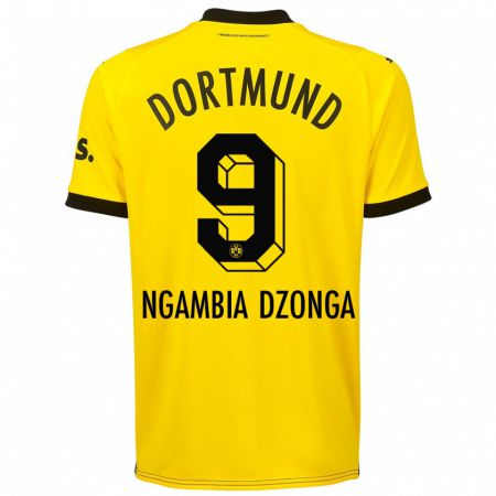 Kandiny Herren Diego Ngambia Dzonga #9 Gelb Heimtrikot Trikot 2023/24 T-Shirt