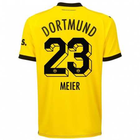 Kandiny Herren Maximilian Meier #23 Gelb Heimtrikot Trikot 2023/24 T-Shirt