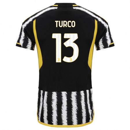 Kandiny Herren Stefano Turco #13 Schwarz-Weiss Heimtrikot Trikot 2023/24 T-Shirt