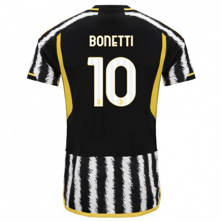Kandiny Herren Andrea Bonetti #10 Schwarz-Weiss Heimtrikot Trikot 2023/24 T-Shirt