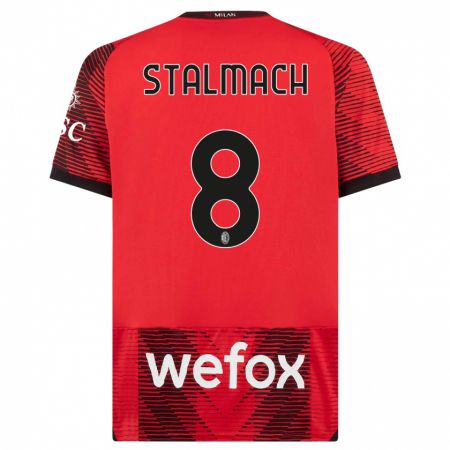 Kandiny Herren Dariusz Stalmach #8 Rot Schwarz Heimtrikot Trikot 2023/24 T-Shirt