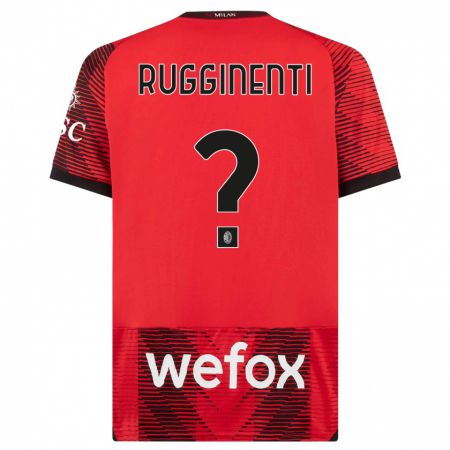 Kandiny Herren Omar Rugginenti #0 Rot Schwarz Heimtrikot Trikot 2023/24 T-Shirt