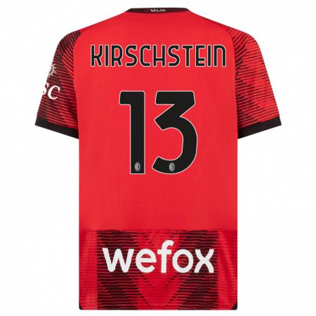 Kandiny Herren Merle Kirschstein #13 Rot Schwarz Heimtrikot Trikot 2023/24 T-Shirt