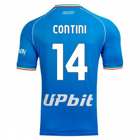 Kandiny Herren Nikita Contini #14 Himmelblau Heimtrikot Trikot 2023/24 T-Shirt