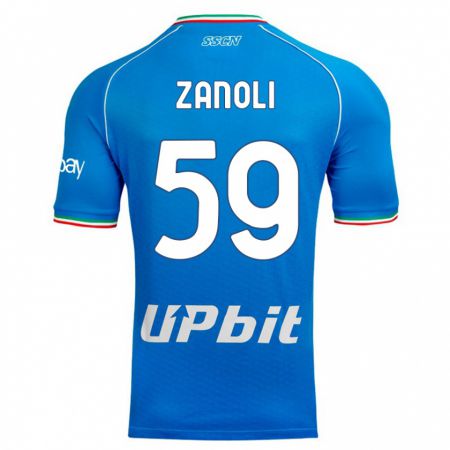 Kandiny Herren Alessandro Zanoli #59 Himmelblau Heimtrikot Trikot 2023/24 T-Shirt