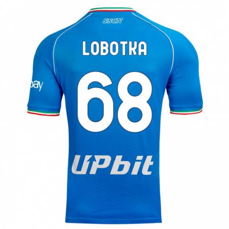 Kandiny Herren Stanislav Lobotka #68 Himmelblau Heimtrikot Trikot 2023/24 T-Shirt