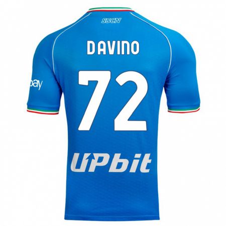 Kandiny Herren Luigi D'avino #72 Himmelblau Heimtrikot Trikot 2023/24 T-Shirt