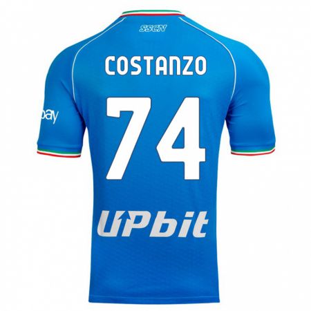 Kandiny Herren Davide Costanzo #74 Himmelblau Heimtrikot Trikot 2023/24 T-Shirt