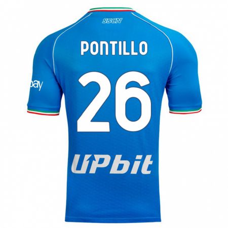 Kandiny Herren Pasquale Pontillo #26 Himmelblau Heimtrikot Trikot 2023/24 T-Shirt