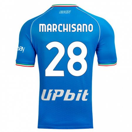 Kandiny Herren Matteo Marchisano #28 Himmelblau Heimtrikot Trikot 2023/24 T-Shirt
