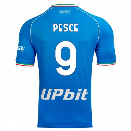 Kandiny Herren Antonio Pesce #9 Himmelblau Heimtrikot Trikot 2023/24 T-Shirt