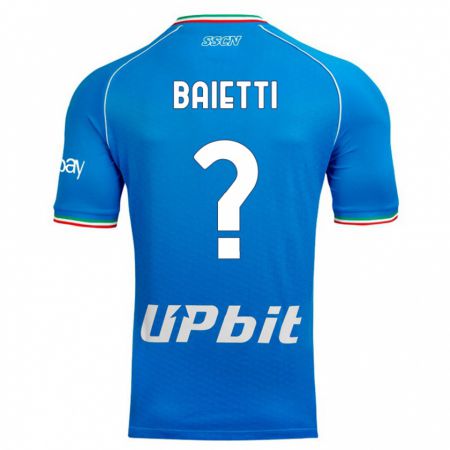 Kandiny Herren Francesco Baietti #0 Himmelblau Heimtrikot Trikot 2023/24 T-Shirt