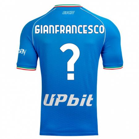 Kandiny Herren Sergio Gianfrancesco #0 Himmelblau Heimtrikot Trikot 2023/24 T-Shirt