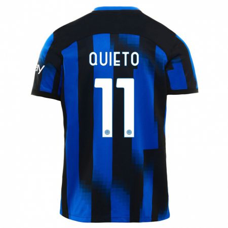 Kandiny Herren Daniele Quieto #11 Schwarz Blau Heimtrikot Trikot 2023/24 T-Shirt