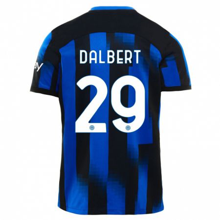 Kandiny Herren Dalbert #29 Schwarz Blau Heimtrikot Trikot 2023/24 T-Shirt