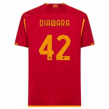 Kandiny Herren Amadou Diawara #42 Rot Heimtrikot Trikot 2023/24 T-Shirt