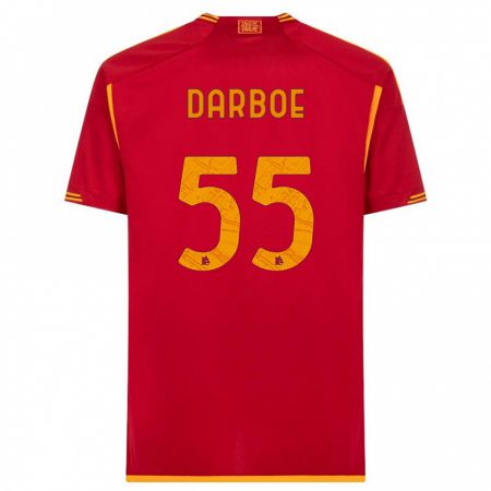 Kandiny Herren Ebrima Darboe #55 Rot Heimtrikot Trikot 2023/24 T-Shirt