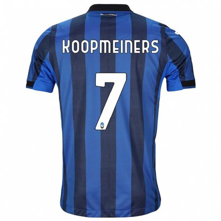 Kandiny Herren Teun Koopmeiners #7 Schwarz Blau Heimtrikot Trikot 2023/24 T-Shirt