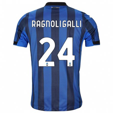 Kandiny Herren Federico Ragnoli Galli #24 Schwarz Blau Heimtrikot Trikot 2023/24 T-Shirt