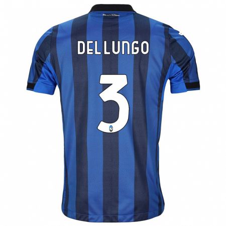 Kandiny Herren Tommaso Del Lungo #3 Schwarz Blau Heimtrikot Trikot 2023/24 T-Shirt