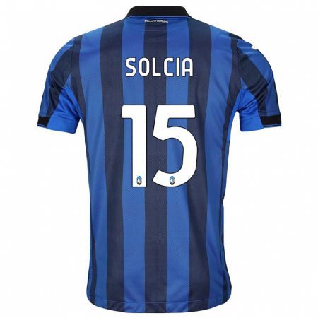 Kandiny Herren Daniele Solcia #15 Schwarz Blau Heimtrikot Trikot 2023/24 T-Shirt