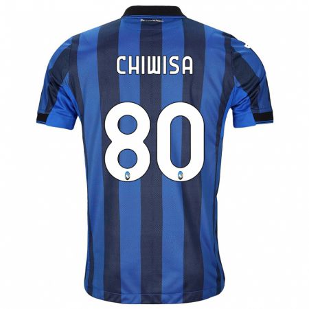 Kandiny Herren Mannah Chiwisa #80 Schwarz Blau Heimtrikot Trikot 2023/24 T-Shirt
