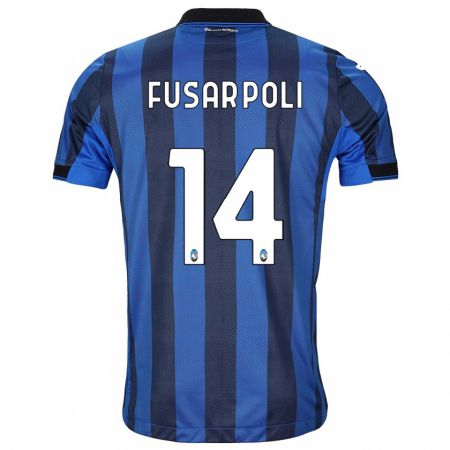 Kandiny Herren Giulia Fusar Poli #14 Schwarz Blau Heimtrikot Trikot 2023/24 T-Shirt