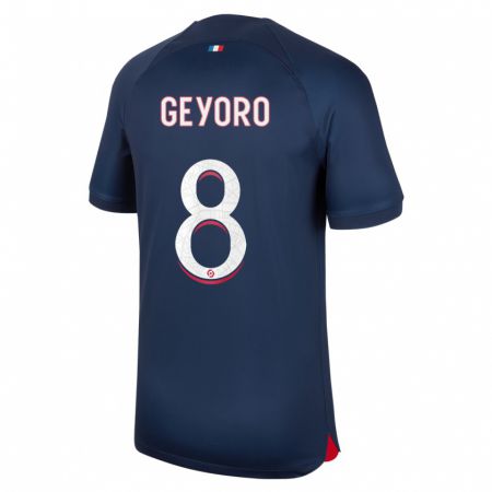 Kandiny Herren Grace Geyoro #8 Blau Rot Heimtrikot Trikot 2023/24 T-Shirt