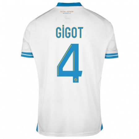 Kandiny Herren Samuel Gigot #4 Weiß Heimtrikot Trikot 2023/24 T-Shirt