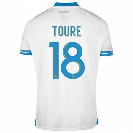 Kandiny Herren Isaak Toure #18 Weiß Heimtrikot Trikot 2023/24 T-Shirt