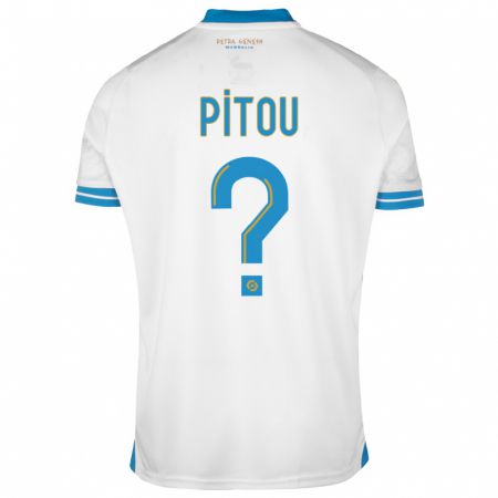 Kandiny Herren Jonathan Pitou #0 Weiß Heimtrikot Trikot 2023/24 T-Shirt