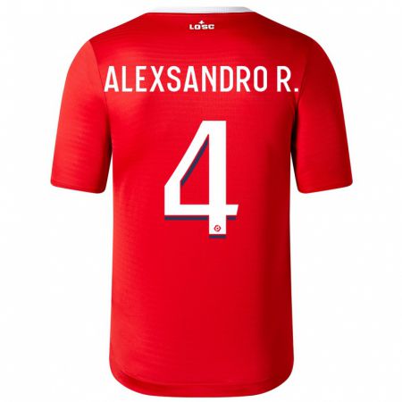 Kandiny Herren Alexsandro #4 Rot Heimtrikot Trikot 2023/24 T-Shirt