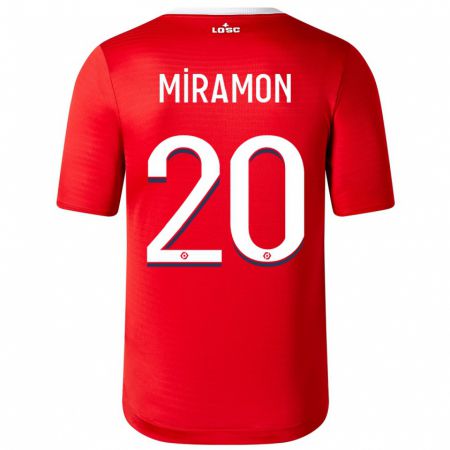 Kandiny Herren Ignacio Miramón #20 Rot Heimtrikot Trikot 2023/24 T-Shirt