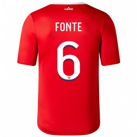 Kandiny Herren Jose Fonte #6 Rot Heimtrikot Trikot 2023/24 T-Shirt