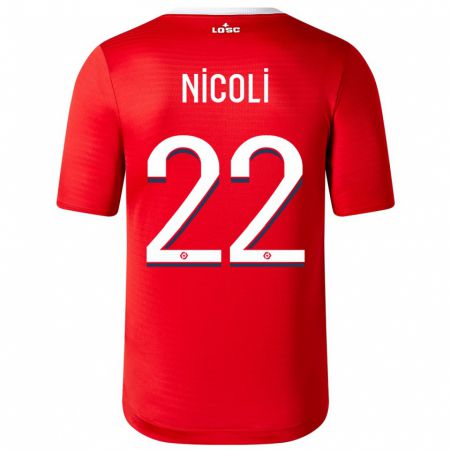 Kandiny Herren Morgane Nicoli #22 Rot Heimtrikot Trikot 2023/24 T-Shirt