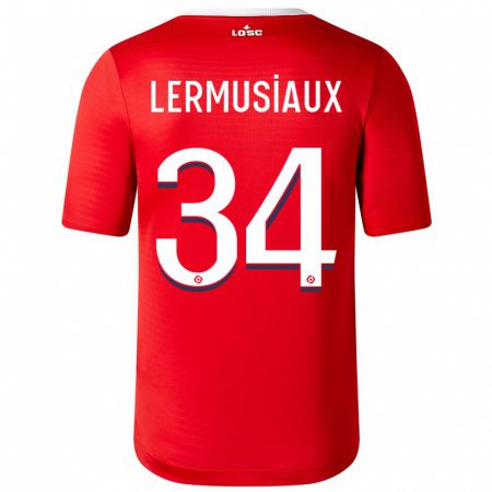 Kandiny Herren Chrystal Lermusiaux #34 Rot Heimtrikot Trikot 2023/24 T-Shirt