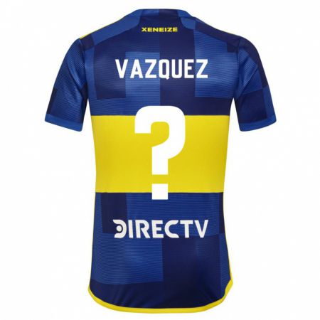 Kandiny Herren Luis Vázquez #0 Dunkelblau Gelb Heimtrikot Trikot 2023/24 T-Shirt