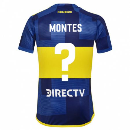 Kandiny Herren Rodrigo Montes #0 Dunkelblau Gelb Heimtrikot Trikot 2023/24 T-Shirt
