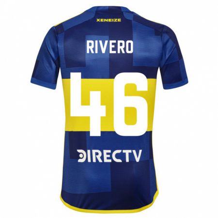 Kandiny Herren Simón Rivero #46 Dunkelblau Gelb Heimtrikot Trikot 2023/24 T-Shirt