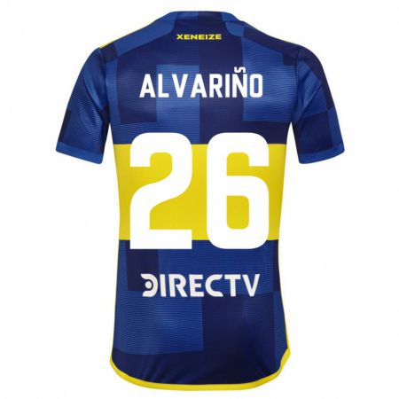 Kandiny Herren Alexis Alvariño #26 Dunkelblau Gelb Heimtrikot Trikot 2023/24 T-Shirt