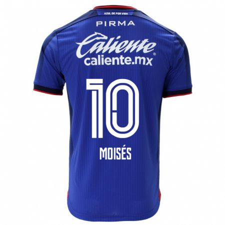 Kandiny Herren Moisés Vieira #10 Blau Heimtrikot Trikot 2023/24 T-Shirt