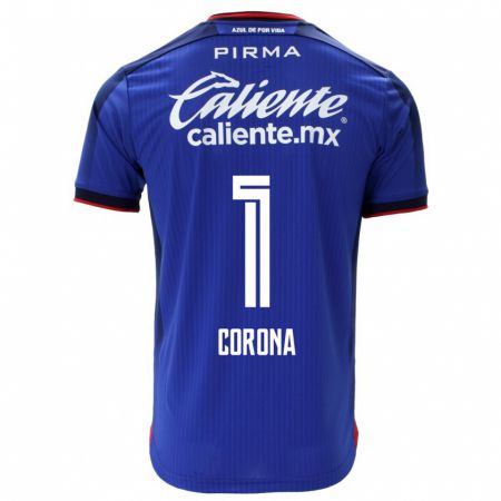 Kandiny Herren Jose De Jesus Corona #1 Blau Heimtrikot Trikot 2023/24 T-Shirt
