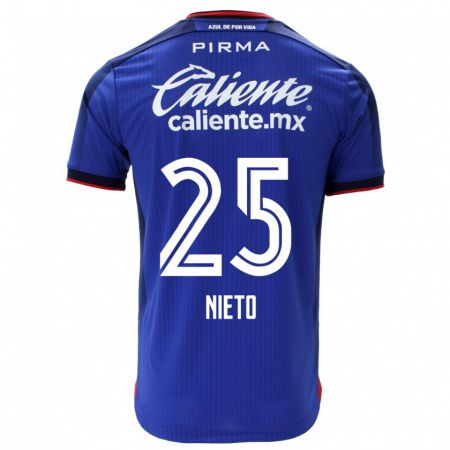 Kandiny Herren Natsidieli Nieto #25 Blau Heimtrikot Trikot 2023/24 T-Shirt