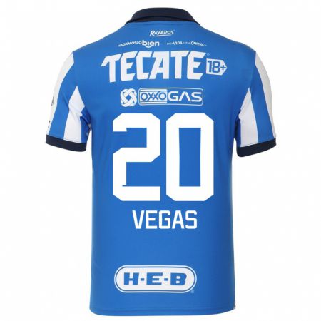 Kandiny Herren Sebastián Vegas #20 Blau Weiss Heimtrikot Trikot 2023/24 T-Shirt